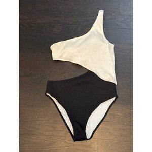 Cupshe Italian Romance One-Shoulder Cutout One Piece Swimsuit Size M